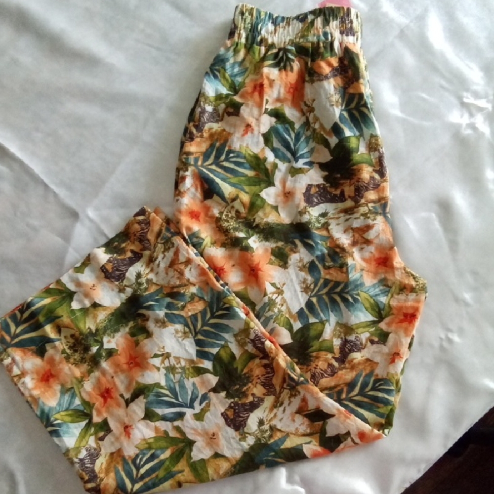 Panama Jack Floral Wide Leg Pants